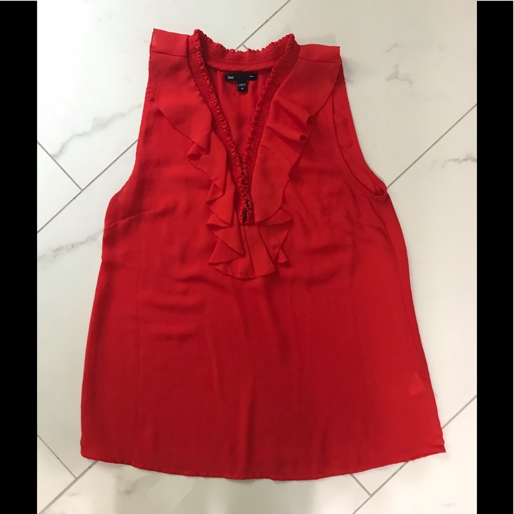 Gap Ruffle Neck Top - Picture 1 of 5